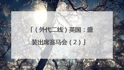 （外代二线）英国：盛装出席赛马会（2）