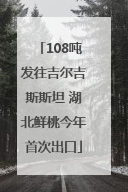 108吨发往吉尔吉斯斯坦 湖北鲜桃今年首次出口