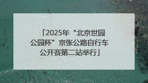 2025年“北京世园公园杯”京张公路自行车公开赛第二站举行