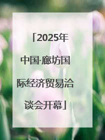 2025年中国·廊坊国际经济贸易洽谈会开幕