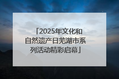 2025年文化和自然遗产日芜湖市系列活动精彩启幕