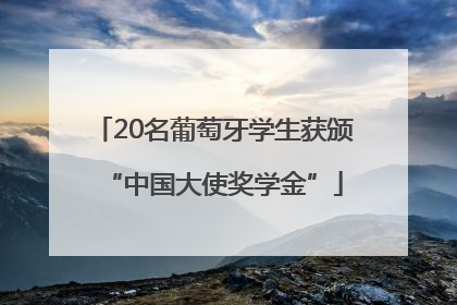 20名葡萄牙学生获颁“中国大使奖学金”