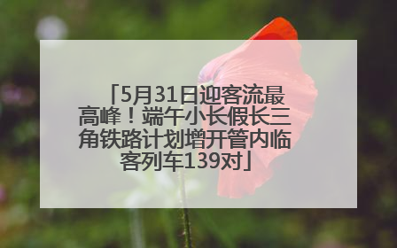 5月31日迎客流最高峰！端午小长假长三角铁路计划增开管内临客列车139对