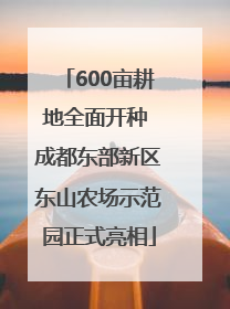 600亩耕地全面开种 成都东部新区东山农场示范园正式亮相