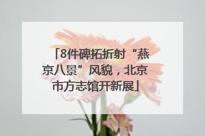 8件碑拓折射“燕京八景”风貌，北京市方志馆开新展